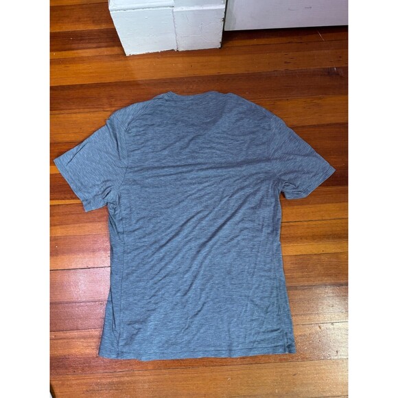 Lululemon The Fundamental Shirt Heather Blue Tee Men's Medium - Breathable Gym - Picture 3 of 8